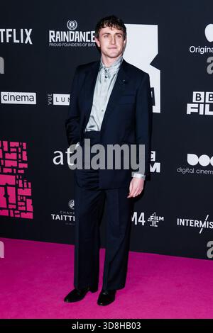 Londres, Royaume-Uni. 30 novembre 2025. Paul Mescal aux 28e British Independent film Awards. Crédit photo : Julie Edwards./Alamy Live News Banque D'Images