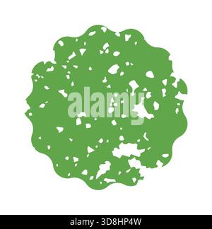 Ensemble d'autocollants écologiques verts avec texture grunge de différentes formes. Étiquettes biologiques et naturelles idéales pour les produits écologiques, les promotions et la marque durable. Illustration de Vecteur