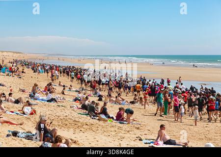 France, Saint-Gilles-Croix-de-vie, 85, cours des deux plages entre Saint-Gilles et Bretignolles-sur-mer, 3 mai 2025. Banque D'Images