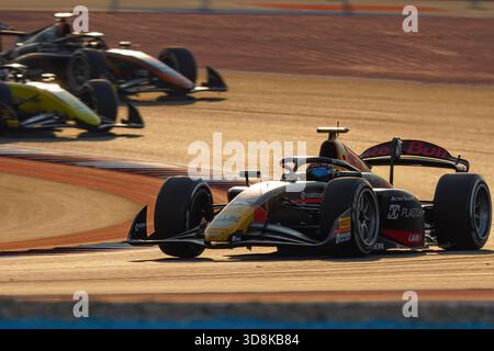 2025 Lusail FIA Formula 2 , Doha, Qatar - Leonardo Fornaroli a remporté le titre de formule 2 en 2025 grâce à sa deuxième place dans la course au Qatar. Banque D'Images