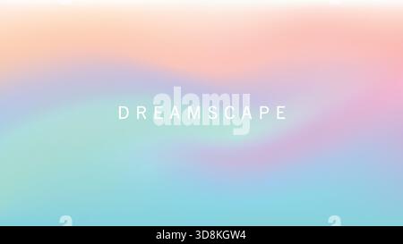 Fond pastel éthéré avec transitions de couleurs douces fluides et flux de gradient abstrait aits aits. Illustration de Vecteur