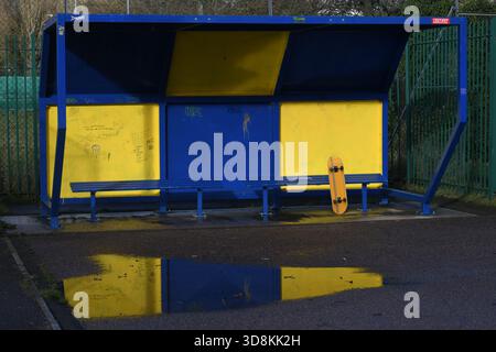 Skate Park avec graffiti Banque D'Images