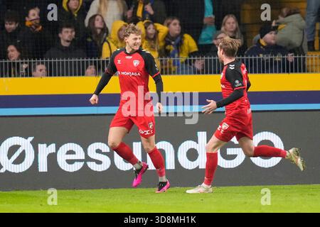 Broendby, Danemark. 1er décembre 2025. Superligakampen mellem Broendby IF og FC Fredericia paa Broendby Stadion mandag den 1. décembre 2025. Crédit : Ritzau/Alamy Live News Banque D'Images