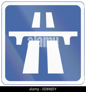 Panneau routier utilisé en Inde - Expressway. Banque D'Images