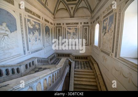 Catane, Sicile, Italie. Intérieur de l'Université de Catane résidant dans l'ancien monastère bénédictin di san Nicolo Banque D'Images