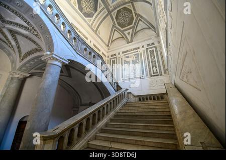 Catane, Sicile, Italie. Intérieur de l'Université de Catane résidant dans l'ancien monastère bénédictin di san Nicolo Banque D'Images