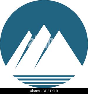 Illustration de conception d'icône de logo Iceberg Illustration de Vecteur