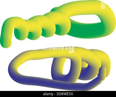 Formes abstraites de dégradés tourbillonnants avec des couleurs éclatantes Illustration de Vecteur