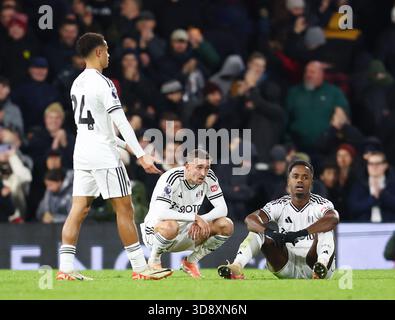 Londres, Royaume-Uni. 2 décembre 2025. Il a découragé les joueurs de Fulham lors du match de premier League contre Manchester City à Craven Cottage, Londres. Le crédit photo devrait se lire : Paul Terry/Sportimage crédit : Sportimage Ltd/Alamy Live News Banque D'Images