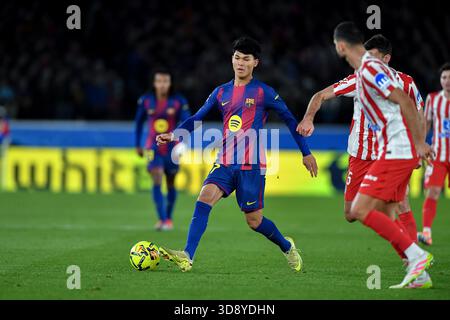 Barcelone, ESP. 02 décembre 2025. FC BARCELONE vs ATLETICO MADRID 2 décembre 2025 Dro Fernandez (27 ans) du FC Barcelone lors du match entre le FC Barcelone et l'Atletico Madrid correspondant à la dix-neuvième journée (match avancé) de la Liga EA Sports au Spotify Camp Nou à Barcelone, Espagne. Crédit : Rosdemora/Alamy Live News Banque D'Images