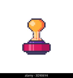 Pixel art Rubber Stamp conception d'actifs de jeu Illustration de Vecteur
