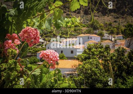 Belle petite ville de Fataga à Gran Canaria, Îles Canaries, Espagne Banque D'Images