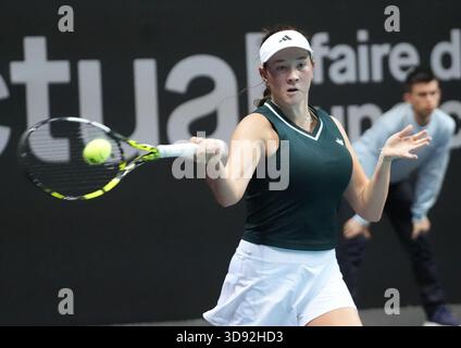Dominika Salkova de CZE lors de l’Open d’ Angers Women 2025, le 02 décembre 2025 à Trelaze, France- photo Laurent Lairys Banque D'Images