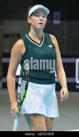 Dominika Salkova de CZE lors de l’Open d’ Angers Women 2025, le 02 décembre 2025 à Trelaze, France- photo Laurent Lairys Banque D'Images