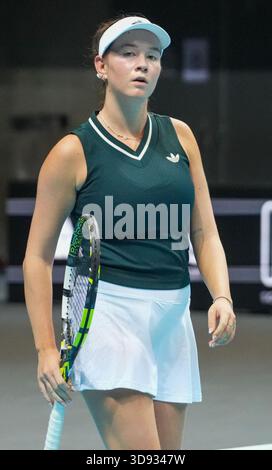 Trelaze, France. 02 décembre 2025. Dominika Salkova de CZE lors de l'Open d' Angers Women 2025, le 2 décembre 2025 à Trelaze, France. Photo de Laurent Lairys/ABACAPRESS.COM crédit : Abaca Press/Alamy Live News Banque D'Images