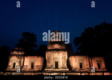 Temple hindou Prasat Kravan, Angkor, Cambodge. Banque D'Images