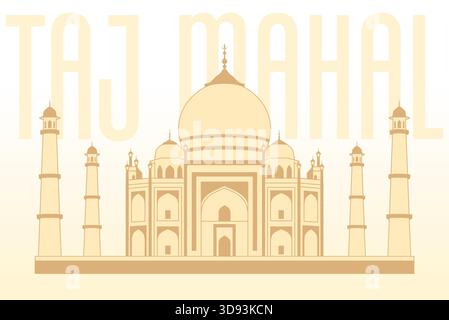 Illustration vectorielle Taj Mahal de haute qualité avec un style propre et moderne. Illustration de Vecteur