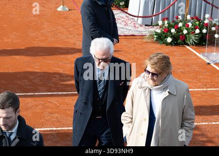 Roma, Italie. 03 décembre 2025. Roma, Roma, Italie, 03 décembre 2025, Michel-Ange Sulfaro à la commémoration en l'honneur de Nicola Pietrangeli au Foro Italico Stadium le 3 décembre 2025 à Rome, Italie. Pendant les funérailles de Nicola Pietrangeli - crédit nouvelles : Live Media Publishing Group/Alamy Live News Banque D'Images