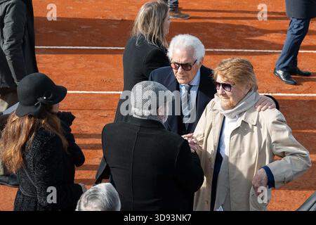 Roma, Italie. 03 décembre 2025. Roma, Roma, Italie, 03 décembre 2025, Michel-Ange Sulfaro à la commémoration en l'honneur de Nicola Pietrangeli au Foro Italico Stadium le 3 décembre 2025 à Rome, Italie. Pendant les funérailles de Nicola Pietrangeli - crédit nouvelles : Live Media Publishing Group/Alamy Live News Banque D'Images