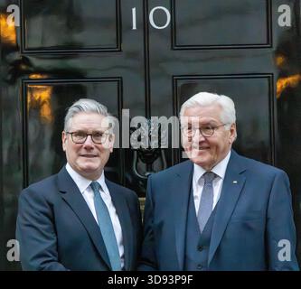 Londres, Royaume-Uni. 03 décembre 2025. Keir Starmer, premier ministre, rencontre le président allemand Frank-Walter Steinmeier lors d'une visite d'État au 10 Downing Street London Credit : Ian Davidson/Alamy Live News Banque D'Images