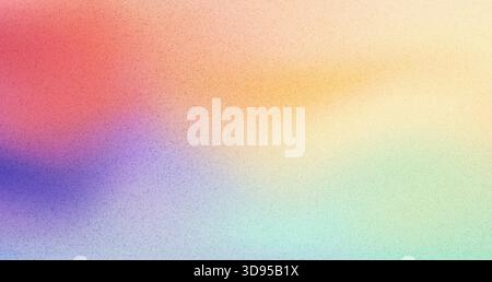 Fond de grain de bruit de couleur avec effet de gradient de points granuleux, vecteur abstrait. Fond de grain de bruit de couleur de pulvérisation de poussière sur papier avec des points grunge stipple de gradation de couleur dans un dégradé abstrait Illustration de Vecteur