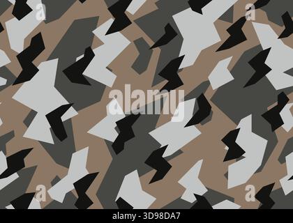 Motif de camouflage du désert moderne. illustration vectorielle d'arrière-plan pour le web, la bannière, la toile de fond ou l'utilisation de la conception de surface Illustration de Vecteur