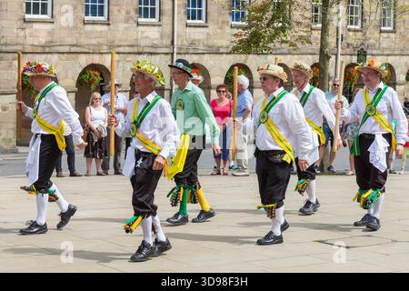 Chapelle-en-le-Frith Morris danseurs au Buxton Day of Dance Banque D'Images