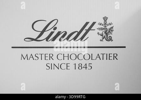 Lindt Master Chocolatier depuis 1845. Banque D'Images