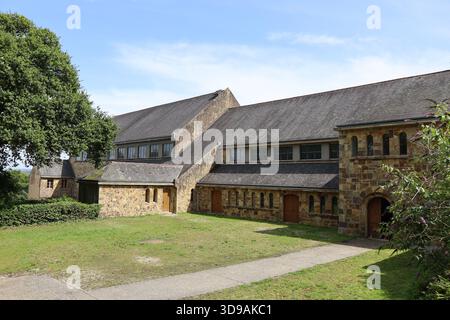 Abbaye de Saint-Guénolé, village de Landévennec, département de Finistère, Bretagne, France Banque D'Images