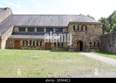 Abbaye de Saint-Guénolé, village de Landévennec, département de Finistère, Bretagne, France Banque D'Images