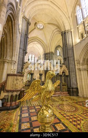 Figurine d'aigle doré de la cathédrale de Christchurch, Dublin, comté de Dublin, Irlande Banque D'Images