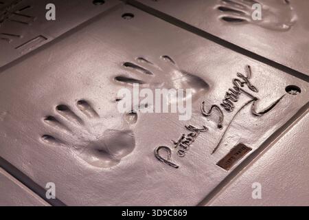 RENO, NEVADA - 19 SEPTEMBRE : empreintes de Patrick Swayze à Reno le 19 septembre 2013. Nevada Banque D'Images