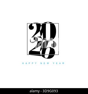 Bonne année 2026 concept avec un design typographique moderne pour l'année 2026. Ce motif contemporain de bonne année 2026 est parfait pour saluer Illustration de Vecteur