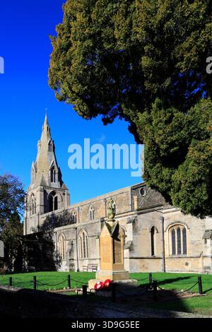 Église paroissiale de St Marys, village de Warmington, comté de Northamptonshire, Angleterre ; Royaume-Uni Banque D'Images