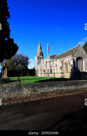 Église paroissiale de St Marys, village de Warmington, comté de Northamptonshire, Angleterre ; Royaume-Uni Banque D'Images