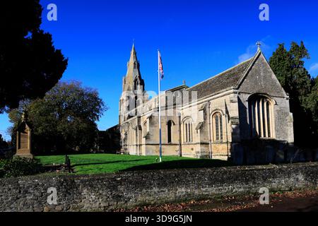 Église paroissiale de St Marys, village de Warmington, comté de Northamptonshire, Angleterre ; Royaume-Uni Banque D'Images