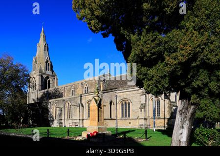 Église paroissiale de St Marys, village de Warmington, comté de Northamptonshire, Angleterre ; Royaume-Uni Banque D'Images