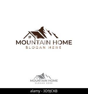 Constructeur de maison ou modèle de conception de concept de logo de service à domicile. Illustration vectorielle Illustration de Vecteur