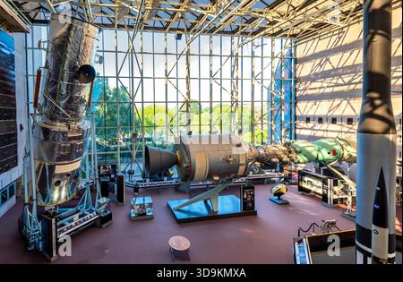 États-Unis, Washington - 20 septembre 2019. Musée national de l'Air et de l'espace de la Smithsonian institution - section course spatiale Banque D'Images