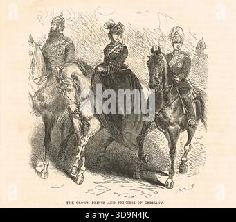 Le prince héritier et princesse d'Allemagne, après la fin de la guerre franco-prussienne. Banque D'Images