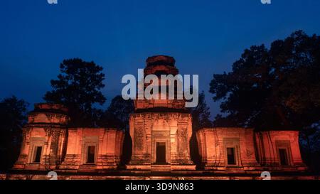 Temple hindou Prasat Kravan, Angkor, Cambodge. Banque D'Images