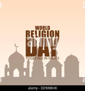 Célébrer l'unité L'impact de la Journée mondiale de la religion Illustration de Vecteur