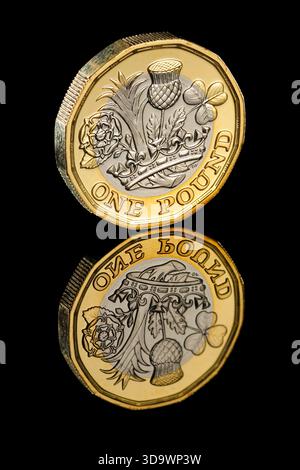 2017 Nations of the Crown 12 face dbimétallique pièce de £1 libérée par la monnaie royale Banque D'Images