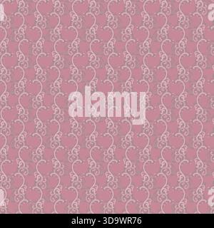 Vecteur Sweet Pink Paisley Vines Illustration de Vecteur