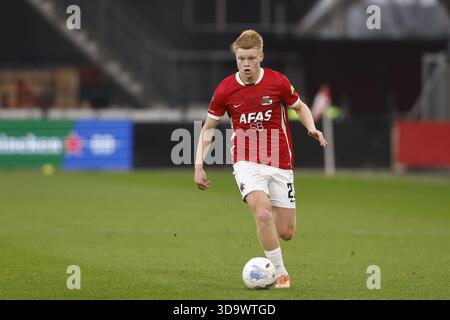 Alkmaar, pays-Bas. 07 décembre 2025. ALKMAAR, 07-12-2025, stade AFAS, saison 2025/2026, football néerlandais Eredivisie, match entre AZ et Go Ahead Eagles, séries de photos, joueur AZ Kees Smit Credit : Pro Shots/Alamy Live News Banque D'Images