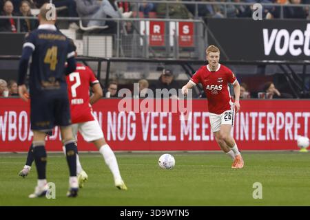 Alkmaar, pays-Bas. 07 décembre 2025. ALKMAAR, 07-12-2025, stade AFAS, saison 2025/2026, football néerlandais Eredivisie, match entre AZ et Go Ahead Eagles, séries de photos, joueur AZ Kees Smit Credit : Pro Shots/Alamy Live News Banque D'Images