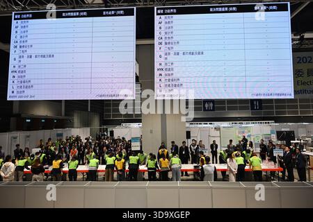 Comité électoral de Hong Kong dépouillement de la circonscription le 7 décembre 2025 à Hong Kong. Aujourd’hui Hong Kong tient son élection au Conseil législatif. (Photo Kobe Li/Nexpher images/Sipa USA) Banque D'Images