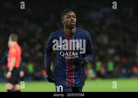 Paris, Frankreich. 06th Dec, 2025. FBL-FRA-LIGUE1-Paris Saint Germain - stade Rennes Ousmane Dembele (Paris Saint-Germain) lors du match de football français L1 entre le Paris Saint-Germain (PSG) et le stade rennais au Parc des Princes Paris, France, le 06 décembre 2025. (Photo de HMB Media/ Joaquim Ferreira/Sipa USA) crédit : Sipa USA/Alamy Live News Banque D'Images