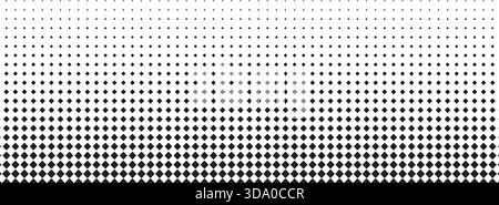 Répétition du motif de formes de cote. Fond de losange avec effet délavé. Texture mosaïque géométrique simple. Imprimé noir et blanc rhombique. Minimaliste Illustration de Vecteur