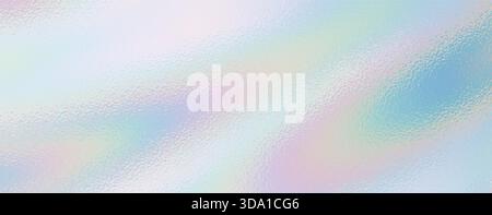 Toile de fond irisée douce avec des nuances holographiques nacrées, passant du rose au bleu au vert. Une texture abstraite brillante avec une lueur vaporwave et subtile Illustration de Vecteur